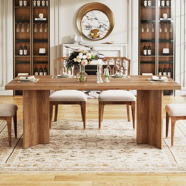 Tribesigns Farmhouse Dining Table Review