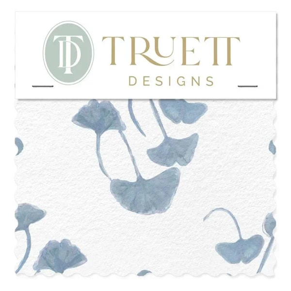 Truett Designs Ginkgo Colonial Blue Luxury Fabric by the Yard Review