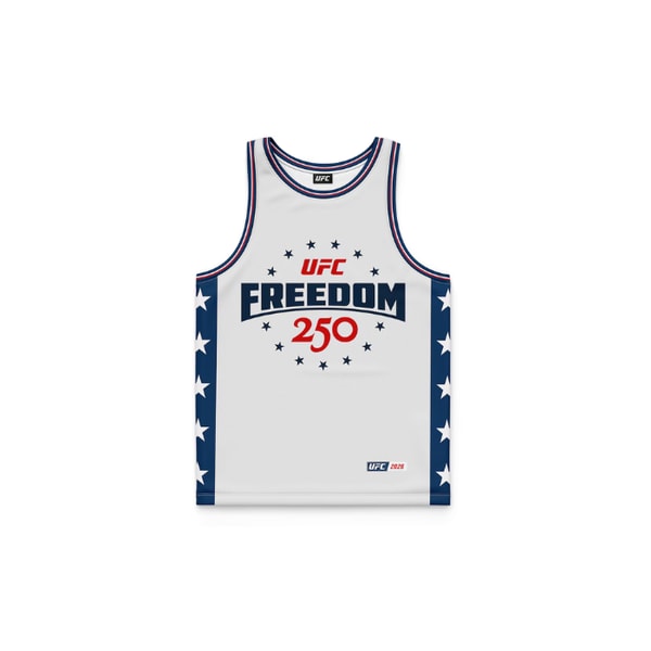 UFC Store Men's White UFC Freedom 250 Commemorative Basketball Jersey Reviews