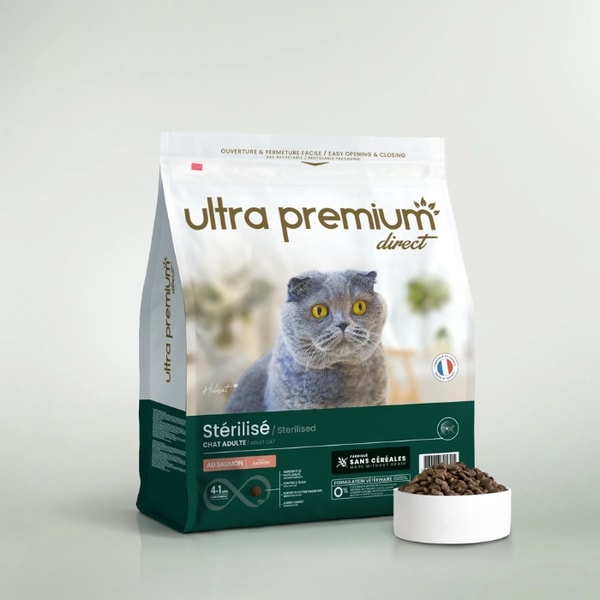 Ultra Premium Direct Croquettes Chat Saumon - Sans C&eacute;r&eacute;ales - Pour Chat St&eacute;rilis&eacute; Beoordeling