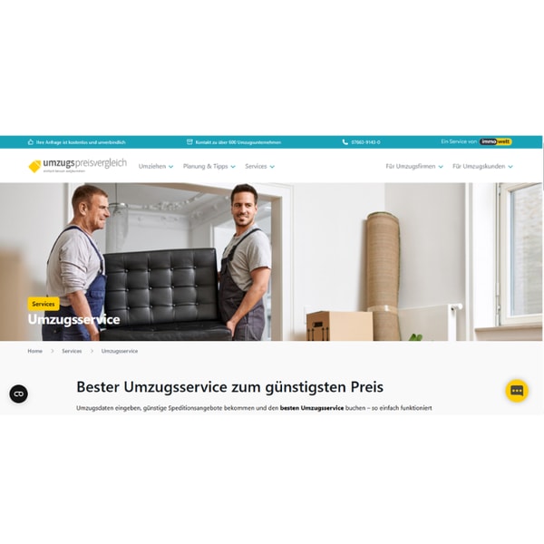 Umzugspreisvergleich Umzugsservice Review