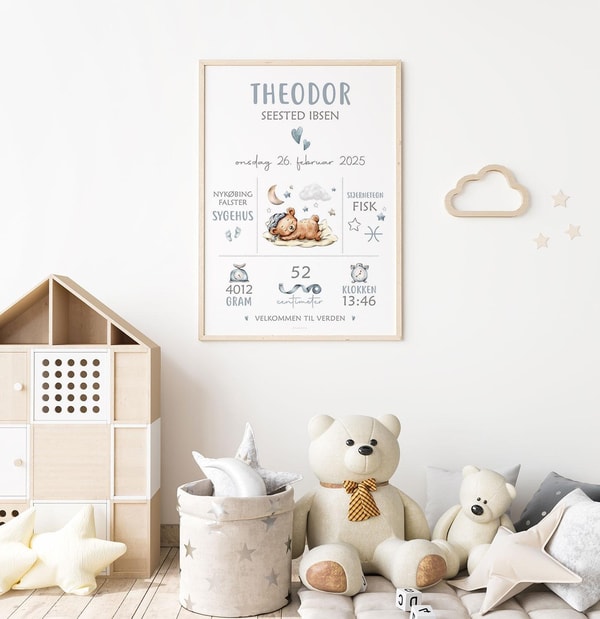 Unik Plakat D&aring;bstavle - godnatbamse Anmeldelse