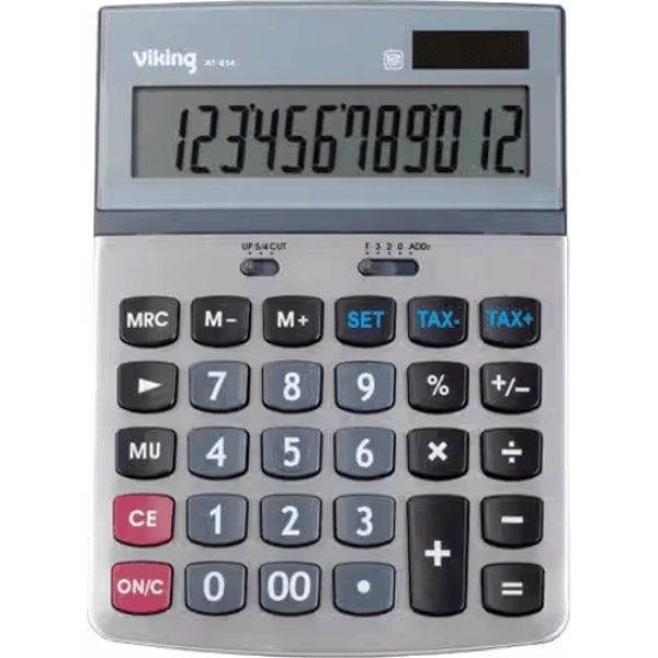 Viking Direkt Viking Bureaurekenmachine 12-cijferige display Zilver Batterij, zonne-energie Beoordeling