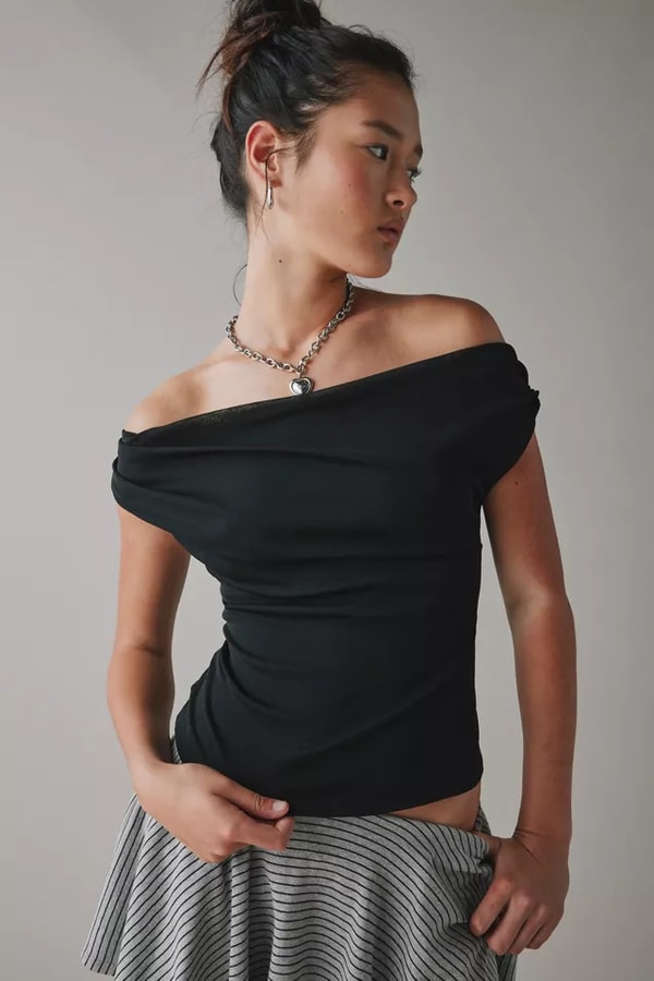 Urban Outfitters Fia Off-The-Shoulder Crop Top Review