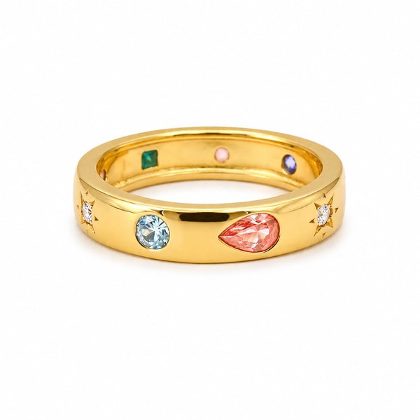 Valentina Amsterdam Gold Rainbow Ring Beoordeling