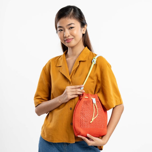 Verloop Drawstring Raffia Mini Bag Review