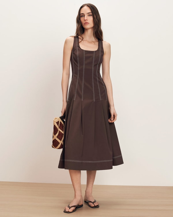Veronica Beard Jolie Cotton Poplin Midi Dress Review