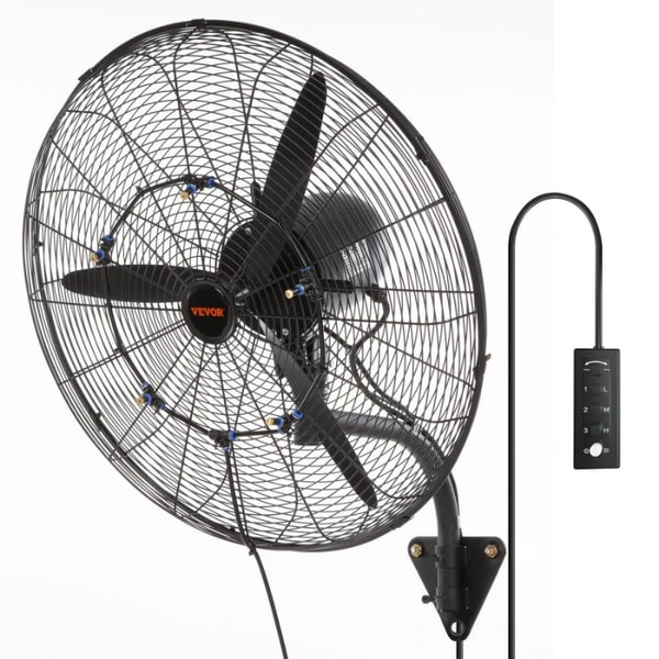 VEVOR Ventilador nebulizador de montaje en pared, 61 cm Rese&ntilde;a