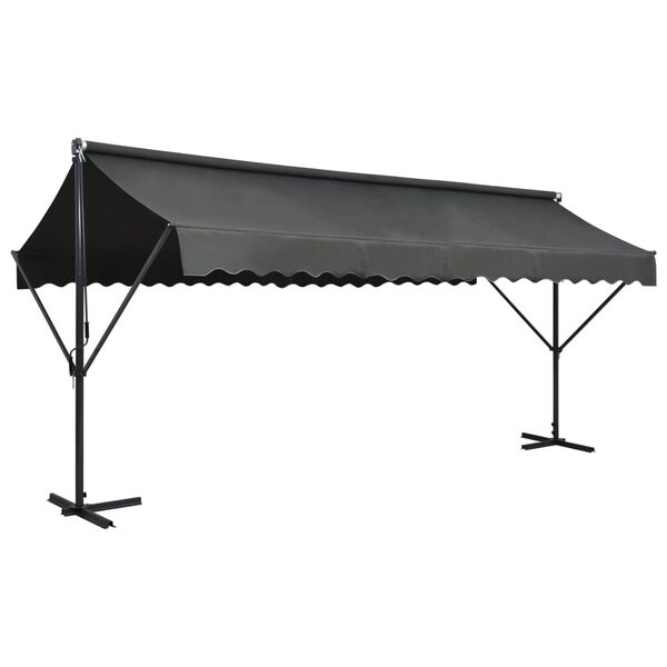 VidaXL Auvent sur pied 500 x 300 cm Anthracite Avis