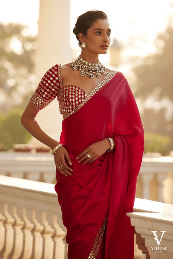 ViDesi Marina Satin Saree Review