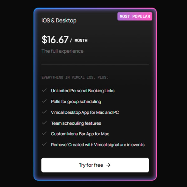 Vimcal Full Vimcal iOS & Desktop Plan Review