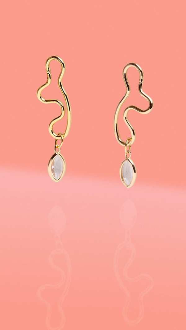 Viva Voce Tribeandtemple Abstract Wiggle Gold Plated Hoop Review