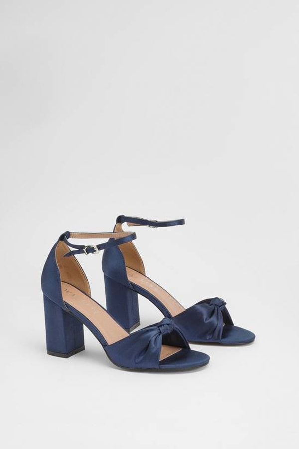 Wallis Wide Fit Carmen Knot Front High Block Heel Sandals Review