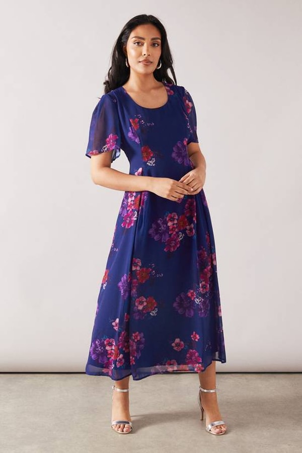 Wallis Petite Printed Chiffon Midi Dress Review