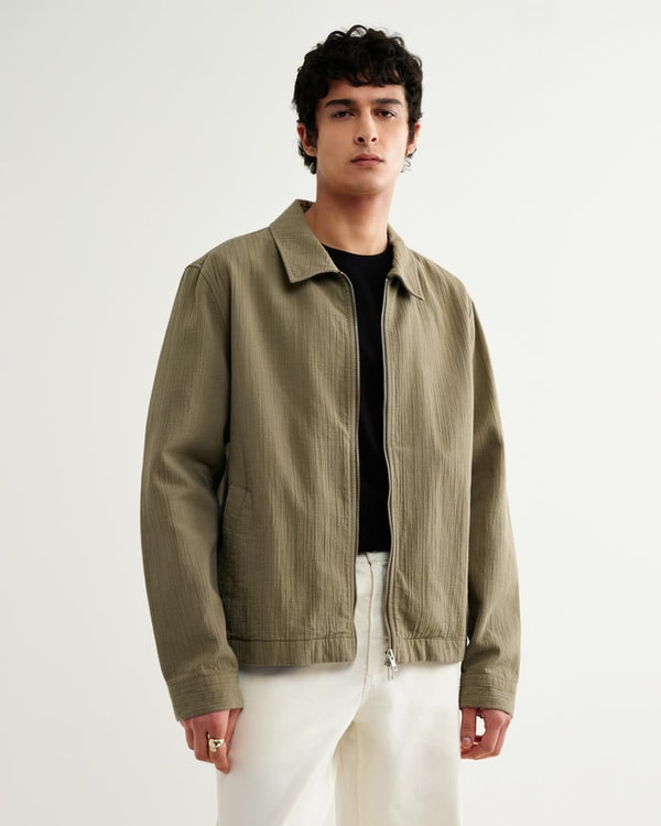 Wax London Eldon - Khaki Crinkle Cotton-Linen Jacket Review