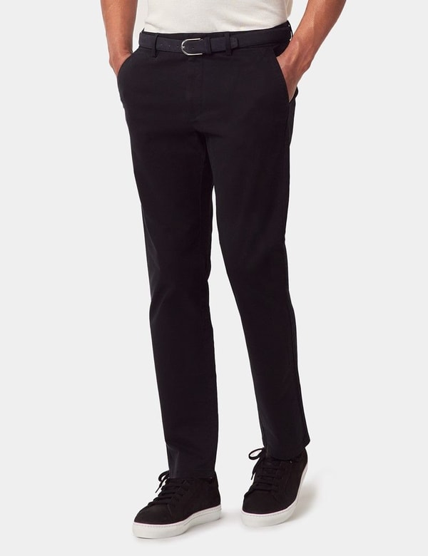 Hawes & Curtis Slim Fit Black Garment-Dyed Chinos Review