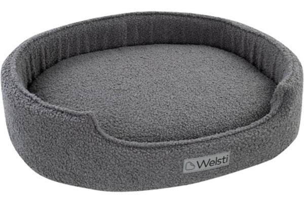 Welsti Owalne legowisko ortopedyczne kojec dla psa Welsti szary boucle L 68x55 Recenzja
