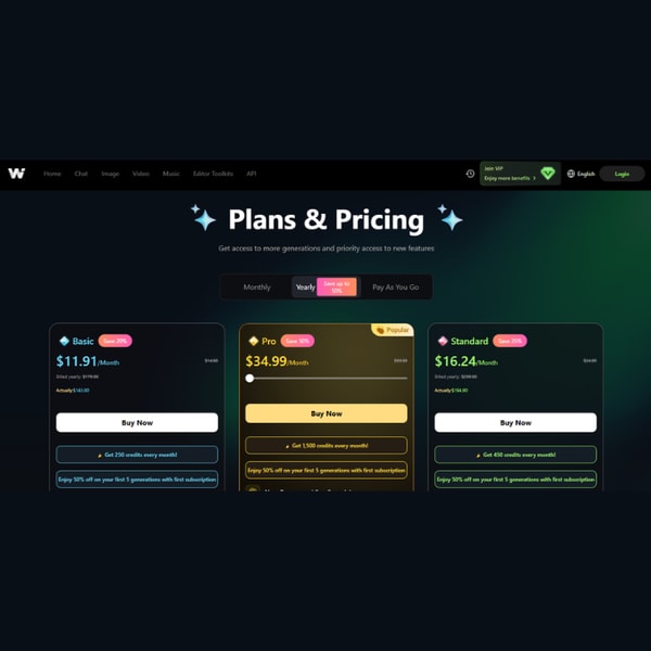 WeryAI Subscription Plans Review