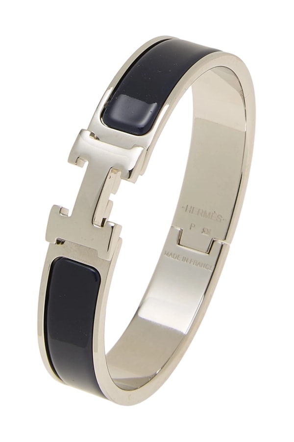 What Goes Around Comes Around Herm&egrave;s Navy Clic Clac H Narrow Review