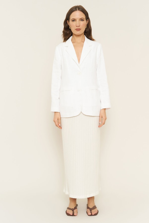Whimsy and Row Parker Blazer in White Linen Review