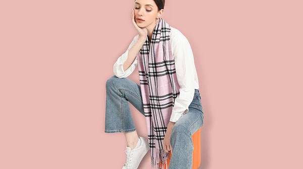 Wholesale Scarves USA Woven Classic Scarf Pink 12-pack Review