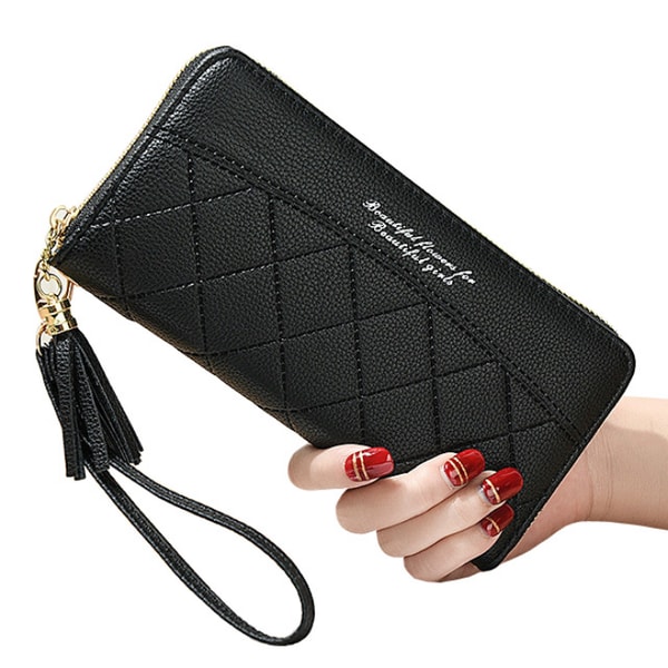 Willie's Wallets High Quality Leather Long Women&rsquo;s Tassel Zipper Wallets with Wristlet Review