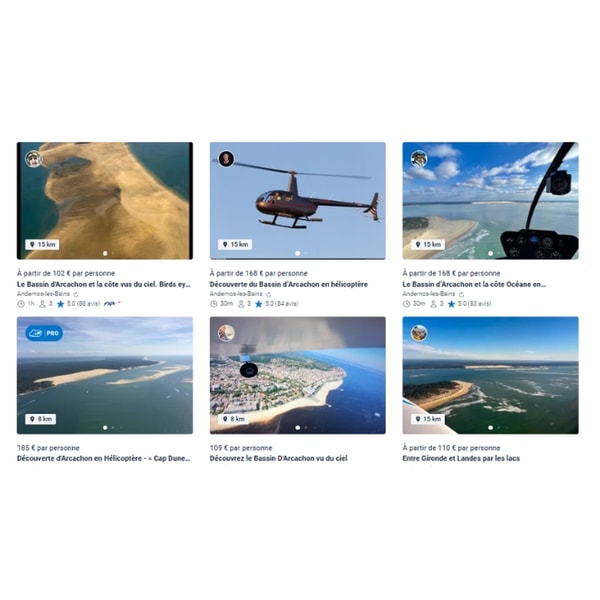 Wingly Vols autour de Arcachon Avis