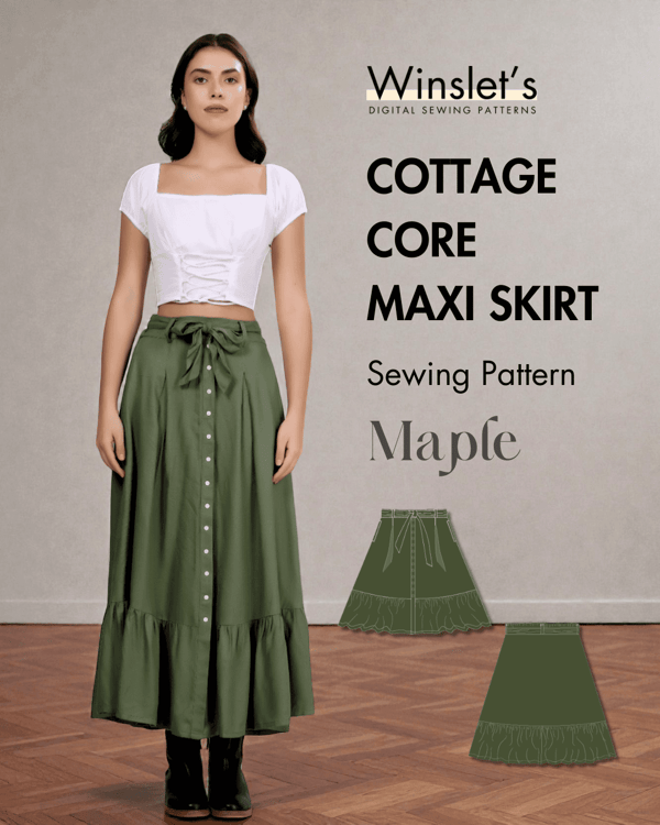 Winslet's Sewing Patterns Cottagecore Maxi Skirt Review