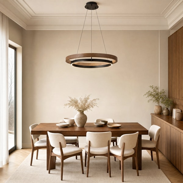 WOMO Lighting Circular Led Wood Chandelier Review