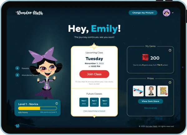 Wonder Math Advanced Learner Placement Option Review