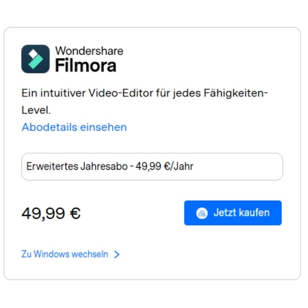 Wondershare Filmora Bewertung