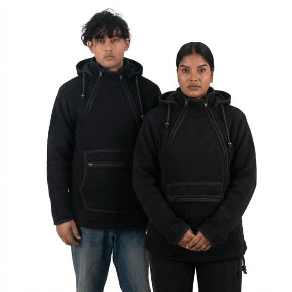 Woolmandu 100% Wool Jacket For Women & Men &ndash; Unisex Black Side Chain Fleece Lined Review