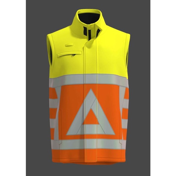 WorkWear4All BWVKR100 Bodywarmer Verkeersregelaar Softshell Fluo Oranje - fluo geel Beoordeling