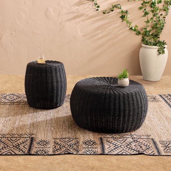 Merin Round Twisted All Weather Wicker Outdoor Side Table Review