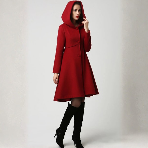 Xiaolizi Dark Red Wool Coat Reviews