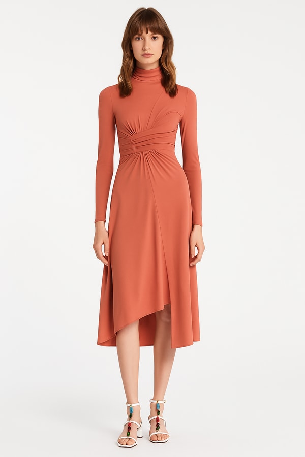 Y&Eacute;ONI. Valencia Sculpted Stretch Midi Dress Review