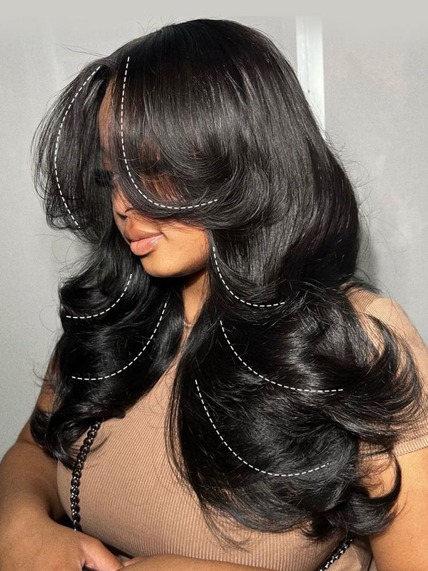 Yolissa Hair Layered Cut Body Wave 6x8 Lace Closure Wig Reviews