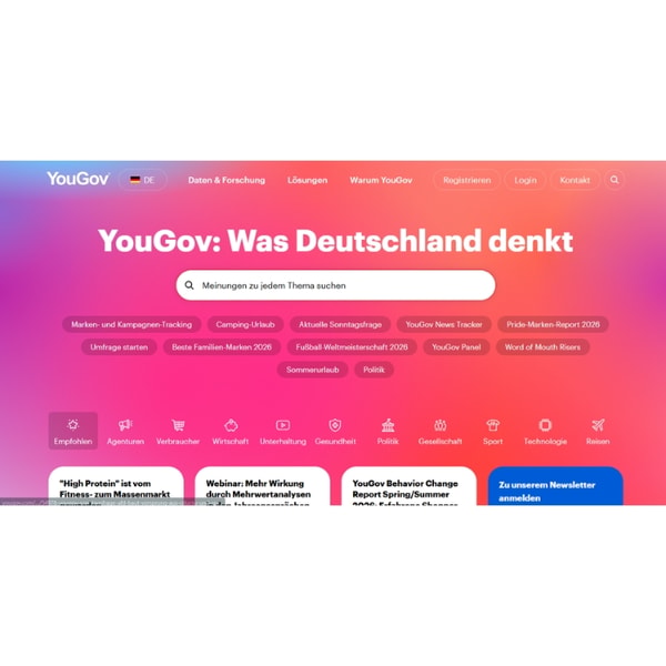 YouGov Marktforschung Umfragen Bewertung