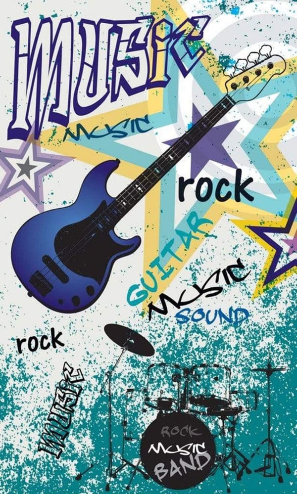 Yourdecoration Dimex Blue Guitar Fotobehang Beoordeling
