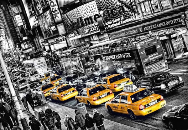 Yourdecoration Fotobehang Cabs Queue Beoordeling