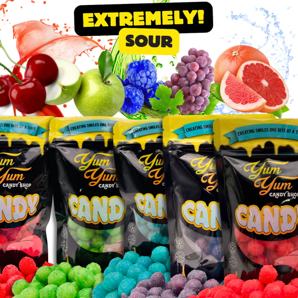 Yum Yum Candy Shop Extreme Sour Balls Review