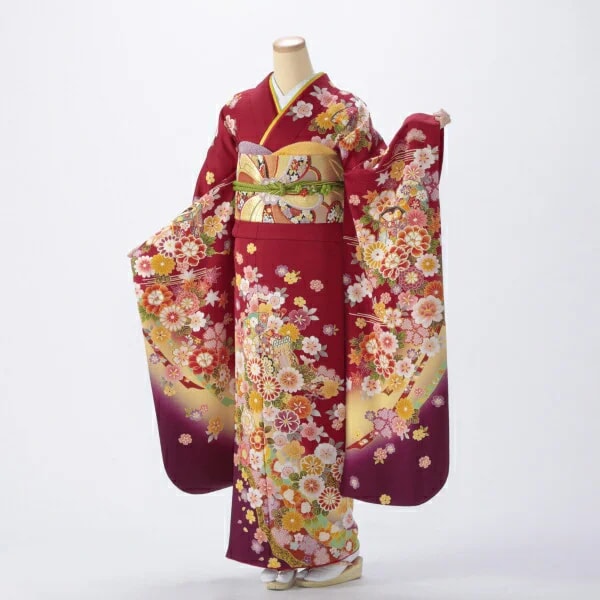 Yuzen Komachi 振袖 フルセット Mサイズ 赤・ワイン系 レビュー
