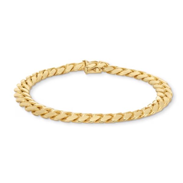 Zales 8.25mm Solid Miami Cuban Chain Bracelet in 10K Gold 8.5 Reviews