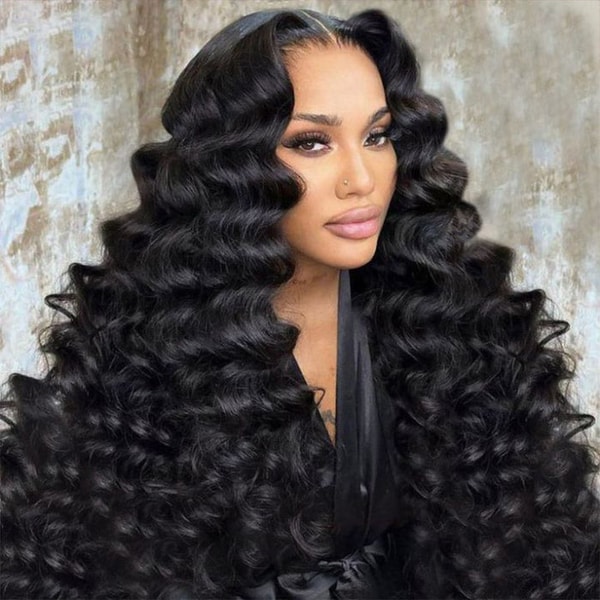 Zlike Hair 300% Density Luxury Custom Wigs Bouncy Wavy Lace Wig Super Double Drawn Virgin Human Hair Transparent Lace Front Wigs Pre Plucked Hairline Review