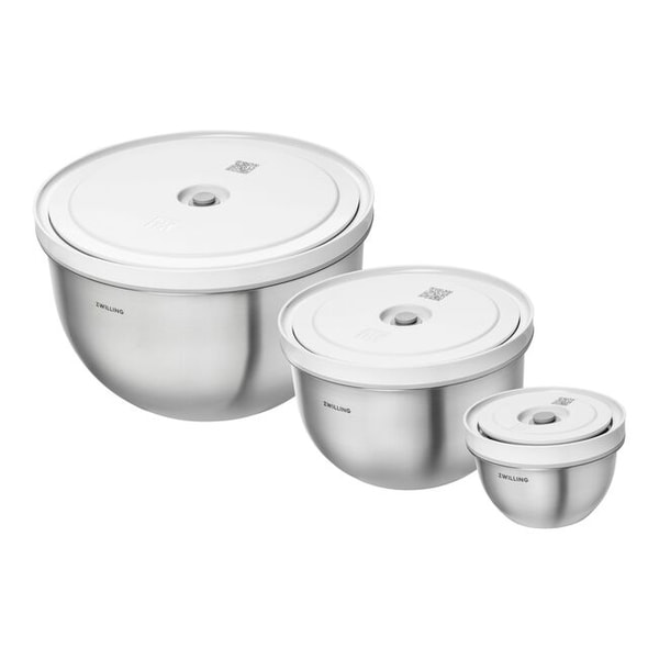 Zwilling Fresh & Save Bowls Vakuumsk&aring;lset - Rostfritt st&aring;l, Silver-Vit Recension