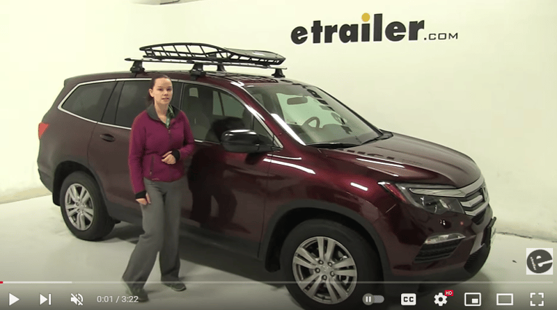 etrailer Does it Fit Testing the Thule Canyon XT Roof Cargo Basket on a Honda Pilot - Youtube